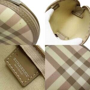 Burberry Multi Case Black Check Pink Pouch Leather Nova